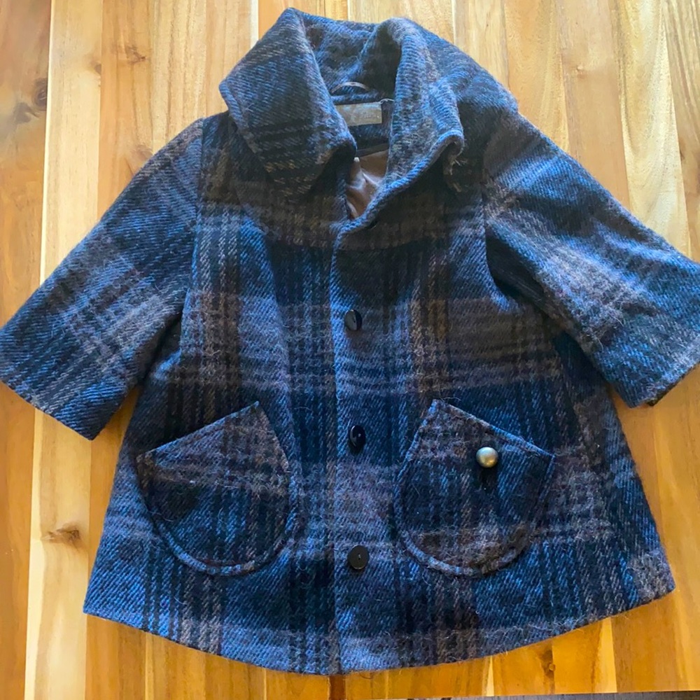 Vintage River Island Plaid Poncho UK 8 US 4